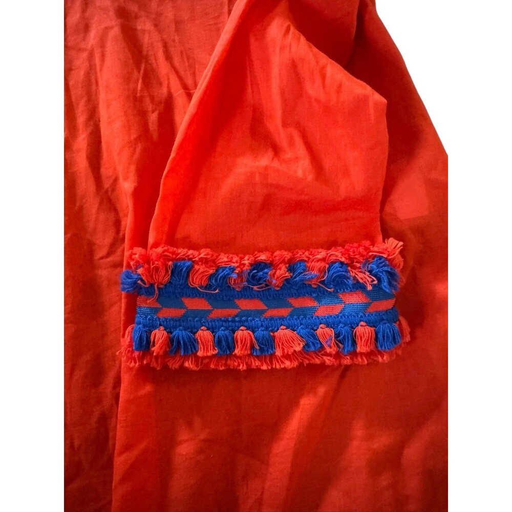Tory Burch Samba Boho Colorful Fringe Tunic Top Embroidered Resortwear Size 4 - Picture 7 of 7